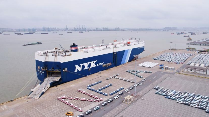 滾裝船頻頻啟航，新能源汽車海運出口大增