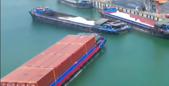 泰安東平港至蘇州太倉港內(nèi)河集裝箱直達(dá)航線正式開通